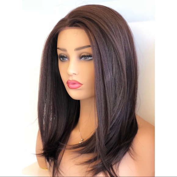 16" Dark Brown Lace Front Wig | Alexa - Picture 2 of 10